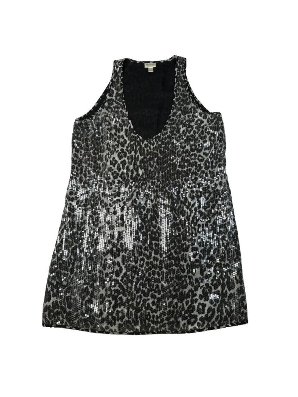 Rodarte Target Metallic Leopard Sequin Mini Dress XL Animal Mob Wife Cocktail
